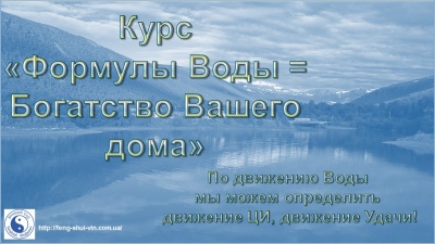 Курс «Энергия Воды =Богатство вашего дома»