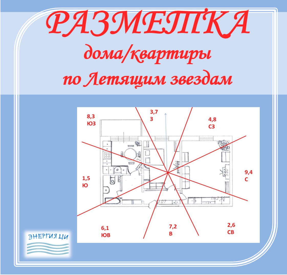 Разметка дома/квартиры по Летящим звездам +ПОДАРОК от Татьяны Винник