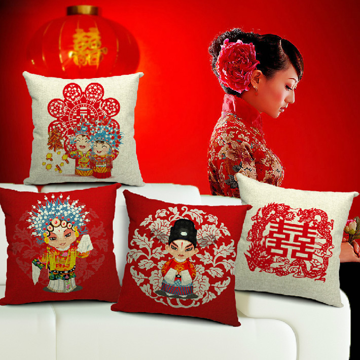 Chinese-wedding-decorations-IKEA-pillow-pillowcase-45x45cm-Double-Happiness-wedding-bride-and-groom-bed-cushion-massage.jpg